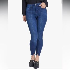 Split Hem Mid Rise Jean